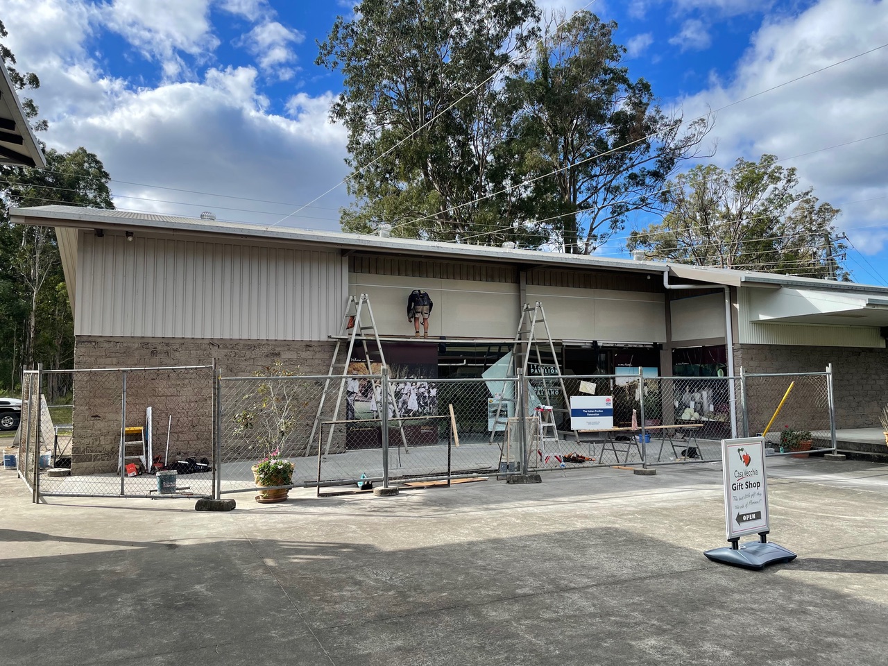 The Italian Pavilion during recent renovation
